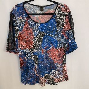 Top with mesh sleeves Petite XL